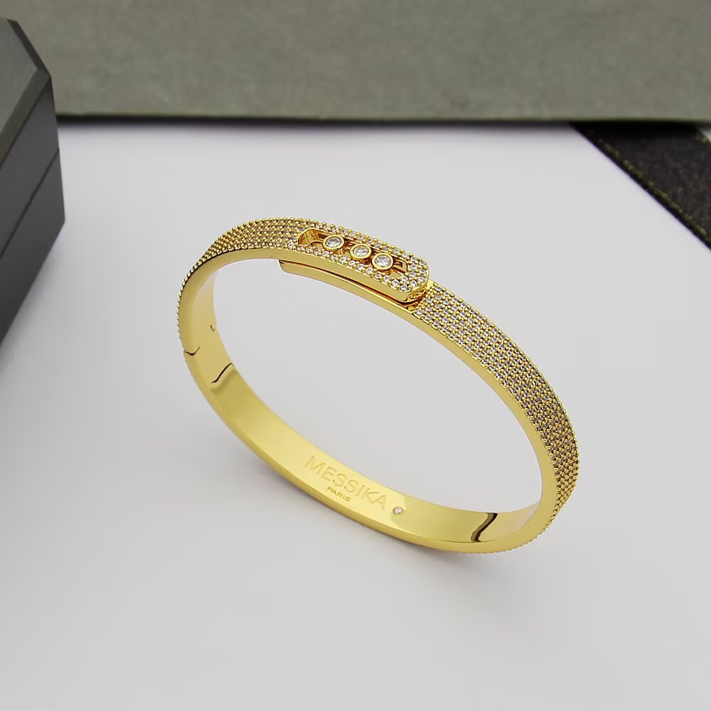 [NOBLE AURA]Move Noa Full Pavé Diamond Bangle Bracelet