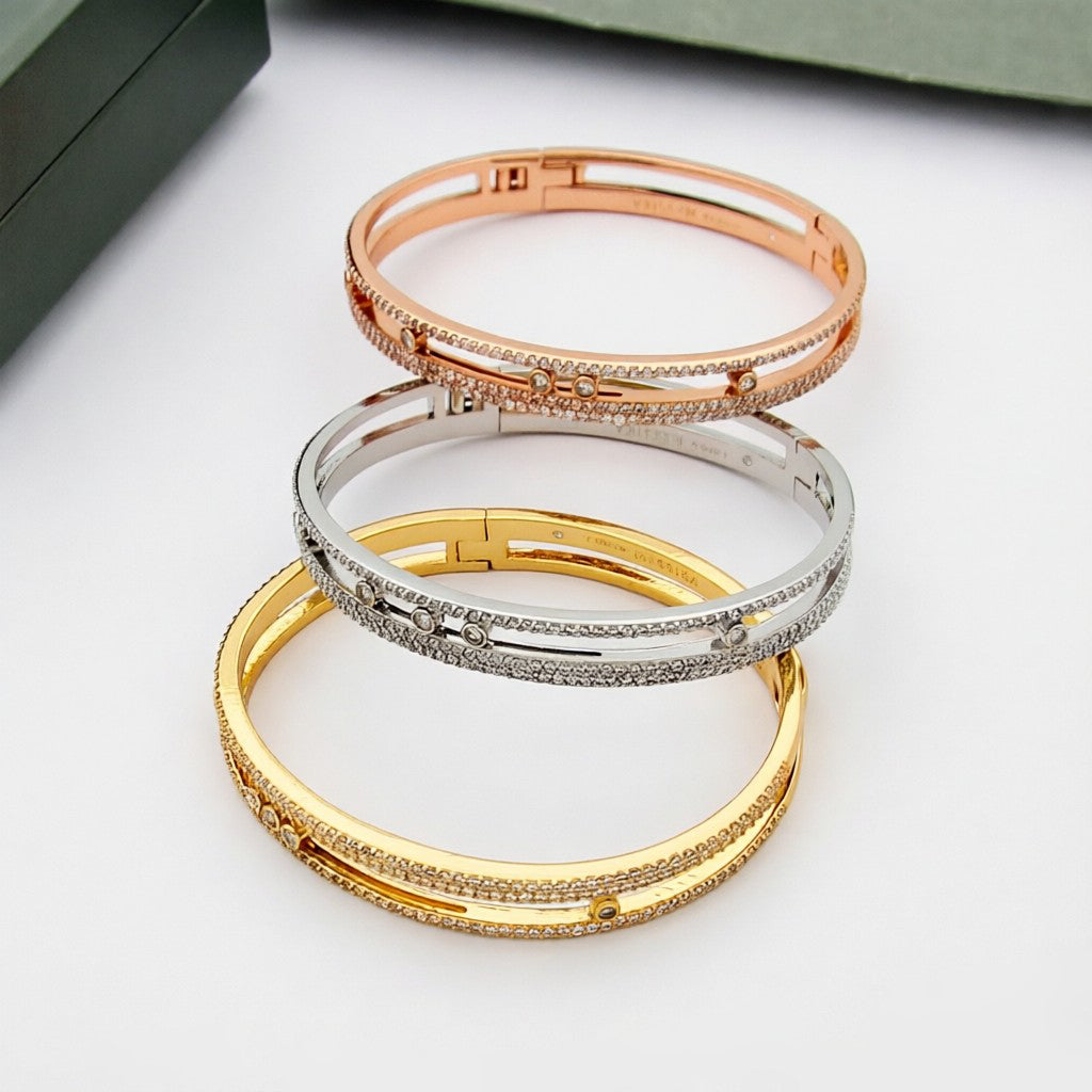 [NOBLE AURA]Move Romane pavé bangle