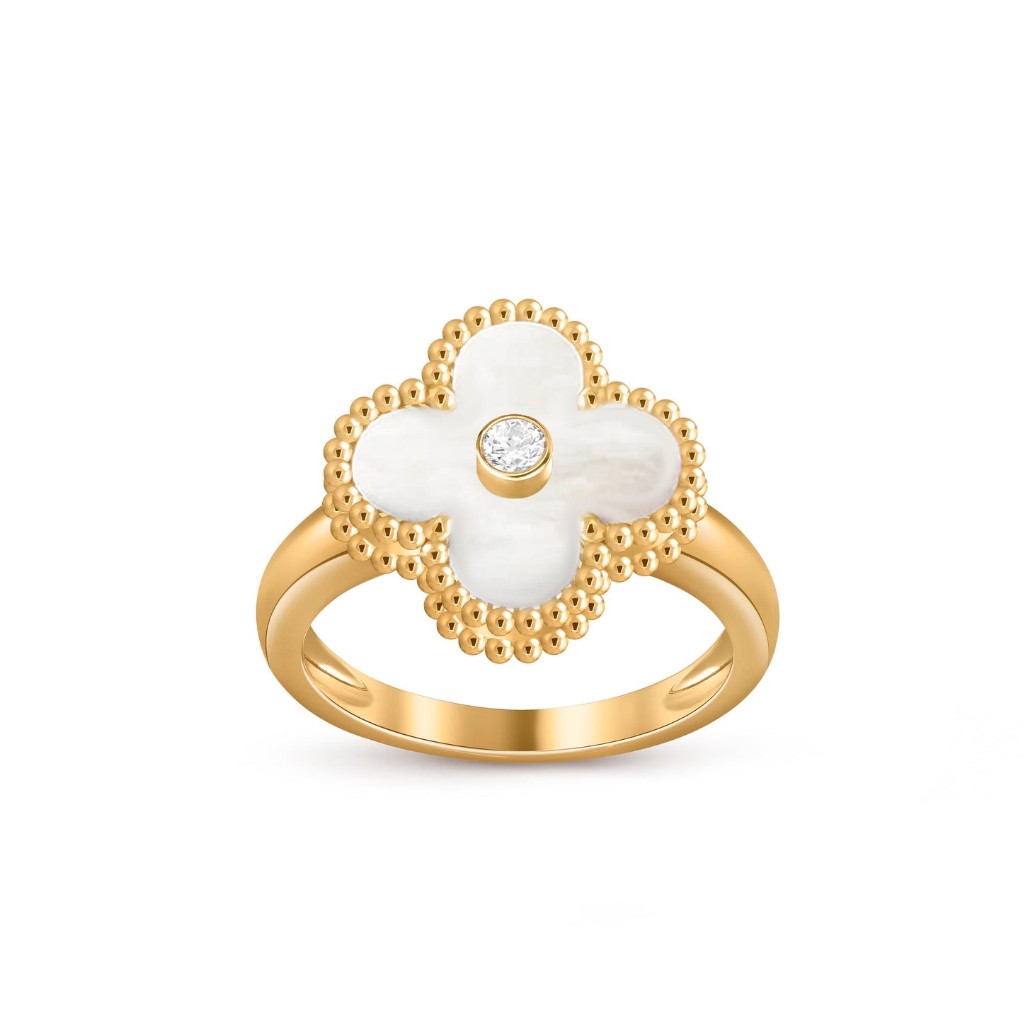 [NOBLE AURA]CLOVER DIAMOND RING GOLD COLLECTION