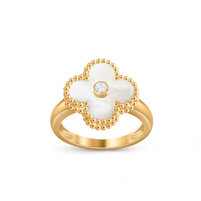 [NOBLE AURA]CLOVER DIAMOND RING GOLD COLLECTION