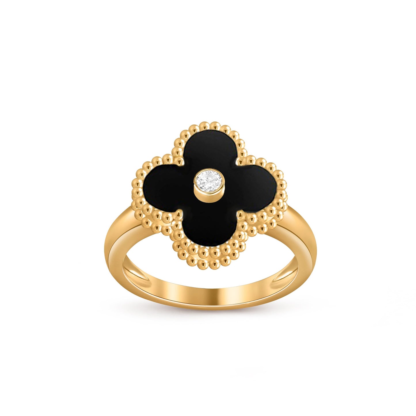[NOBLE AURA]CLOVER DIAMOND RING GOLD COLLECTION