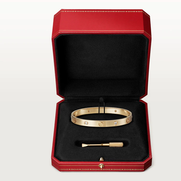 [NOBLE AURA]LOVE BRACELET 6.1MM 4 DIAMONDS