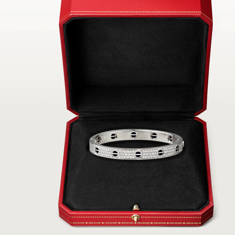 [NOBLE AURA]LOVE BRACELET 6.1MM DIAMOND-PAVED CERAMIC