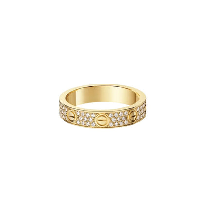[NOBLE AURA]LOVE RING 4.0MM DIAMOND PAVED