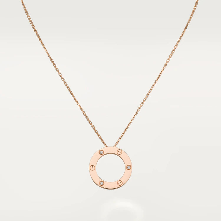 [NOBLE AURA]LOVE NECKLACE 16MM 3 DIAMONDS