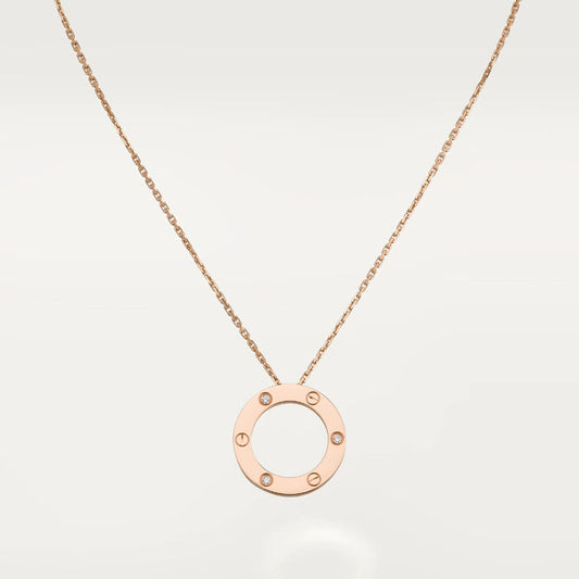 [NOBLE AURA]LOVE NECKLACE 16MM 3 DIAMONDS