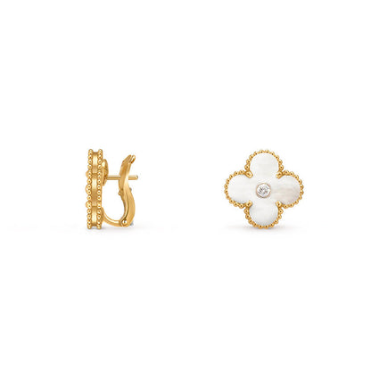 [NOBLE AURA]CLOVER 15MM MOP DIAMOND EARRINGS COLLECTION