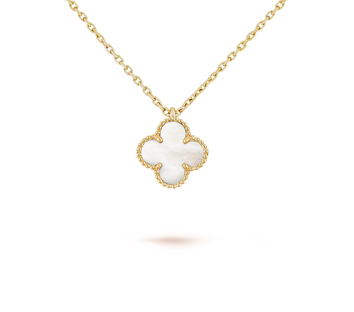 [NOBLE AURA]CLOVER MINI 9.5MM CARNELIANS NECKLACE COLLECTION