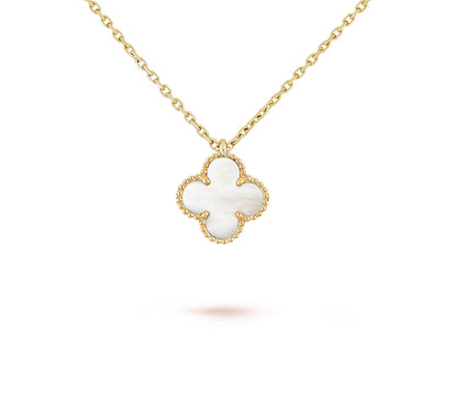 [NOBLE AURA]CLOVER MINI 9.5MM CARNELIANS NECKLACE COLLECTION