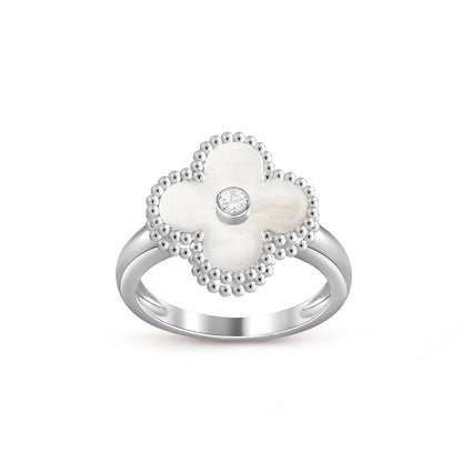 [NOBLE AURA]CLOVER SILVER DIOMND RING COLLECTION
