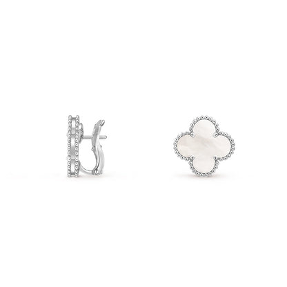 [NOBLE AURA]CLOVER SILVER 15MM MOP EARRINGS COLLECTION