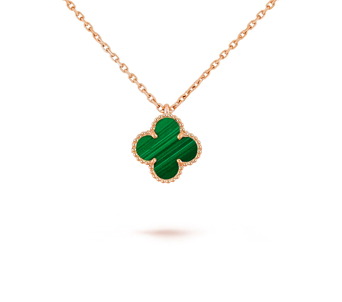[NOBLE AURA]CLOVER MINI 9.5MM CARNELIANS NECKLACE COLLECTION
