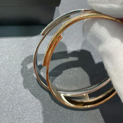 [NOBLE AURA]Move Noa Rose Gold Pavé Diamond Bangle Bracelet