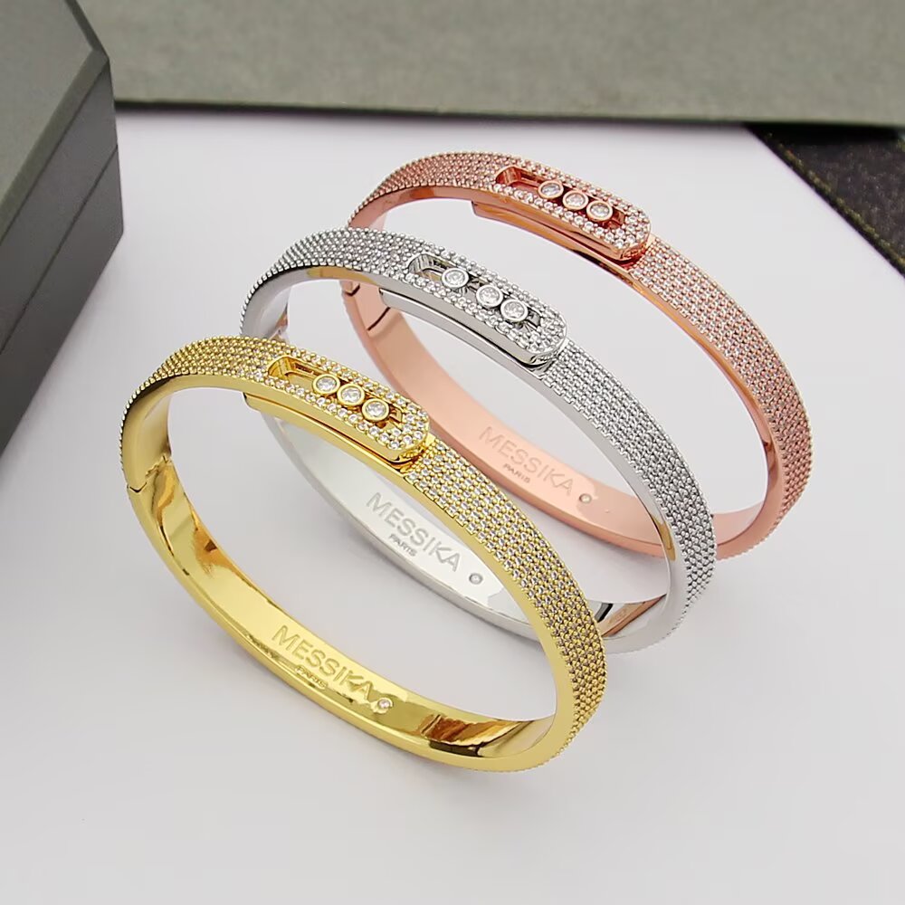 [NOBLE AURA]Move Noa Full Pavé Diamond Bangle Bracelet