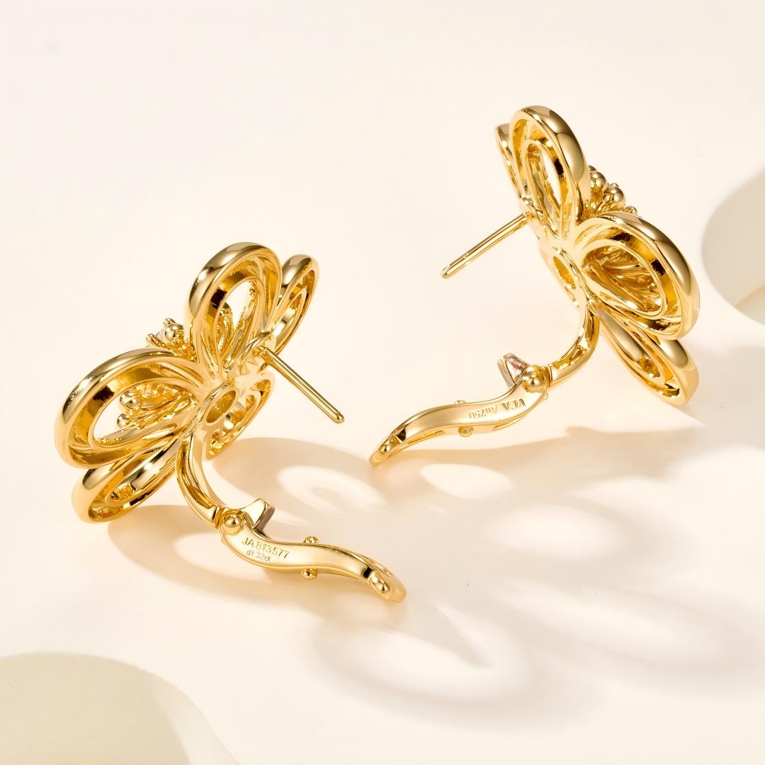 [NOBLE AURA] FLOWERLACE EARRING 5 DIAMONDS
