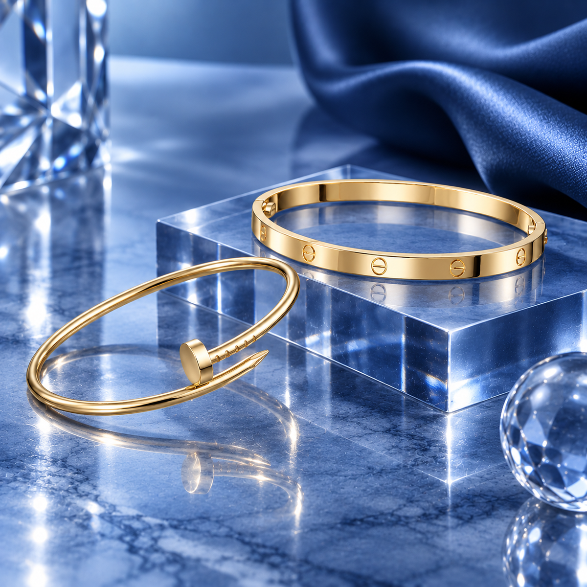 [NOBLE AURA] LOVE & JUSTE Classic Bracelet Stack Set