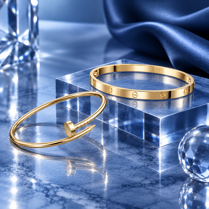 [NOBLE AURA] LOVE & JUSTE Classic Bracelet Stack Set