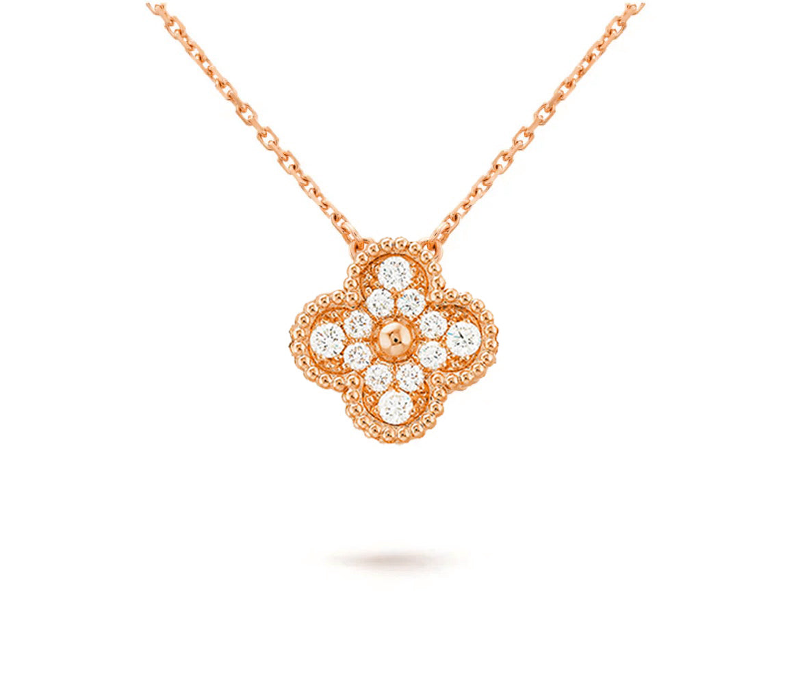 [NOBLE AURA]CLOVER 15MM SINGLE FLOWER NECKLACE COLLECTION