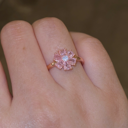 Daisy Rose Gold Open Ring