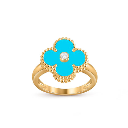 [NOBLE AURA]CLOVER DIAMOND RING GOLD COLLECTION