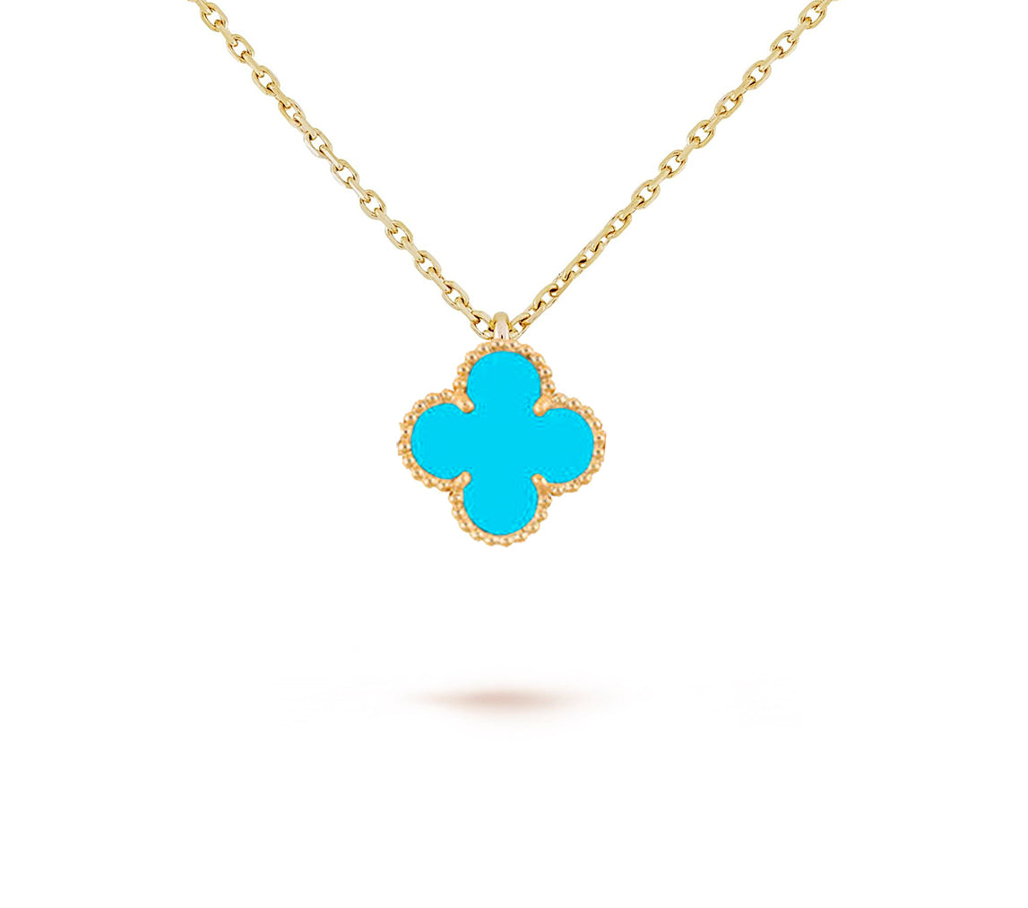[NOBLE AURA]CLOVER MINI 9.5MM CARNELIANS NECKLACE COLLECTION