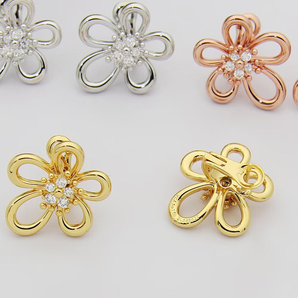 [NOBLE AURA] FLOWERLACE EARRING 5 DIAMONDS