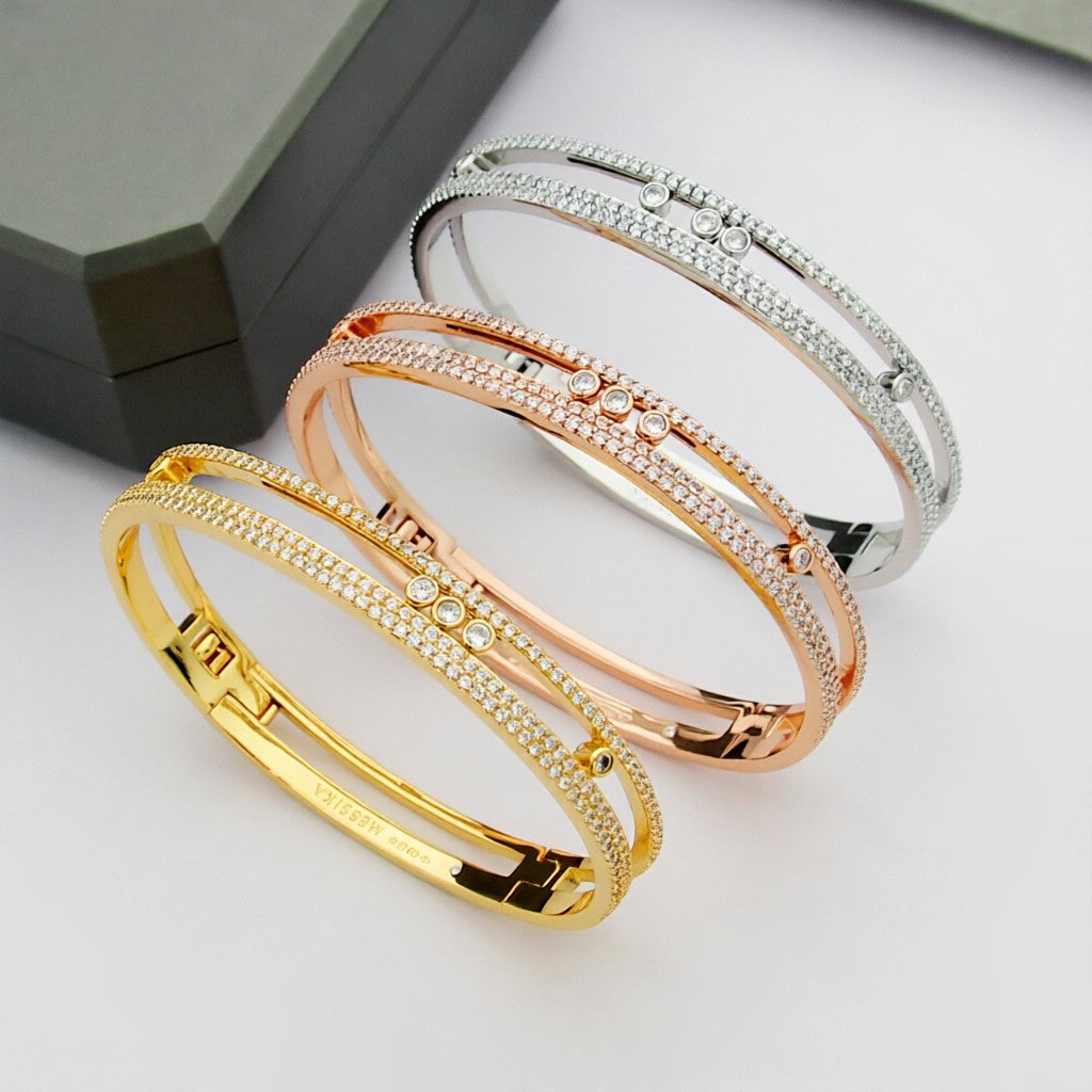 [NOBLE AURA]Move Romane pavé bangle