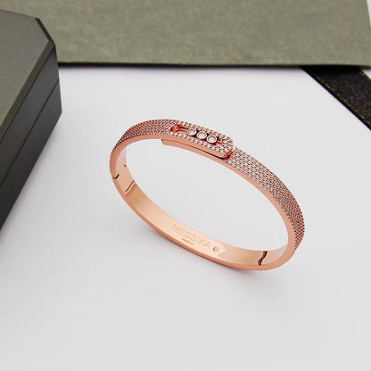 [NOBLE AURA]Move Noa Full Pavé Diamond Bangle Bracelet