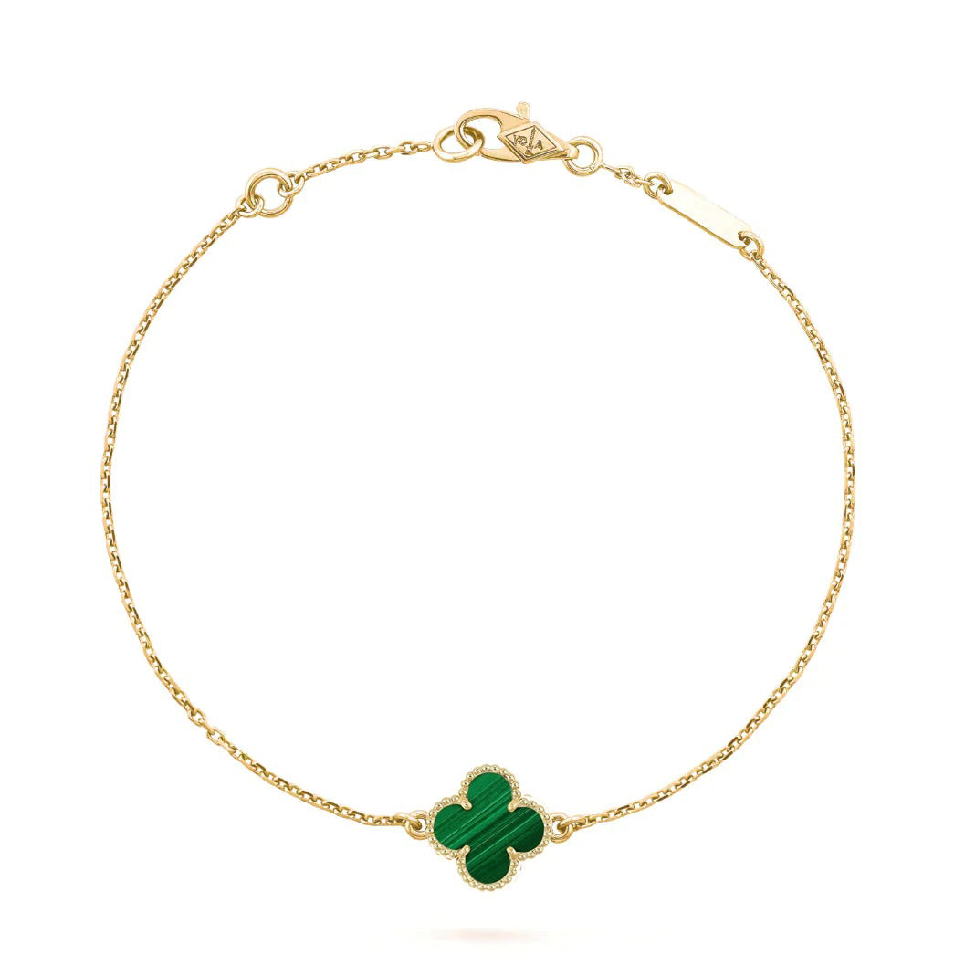[NOBLE AURA]CLOVER BRACELET MALACHITE 1 MOTIF