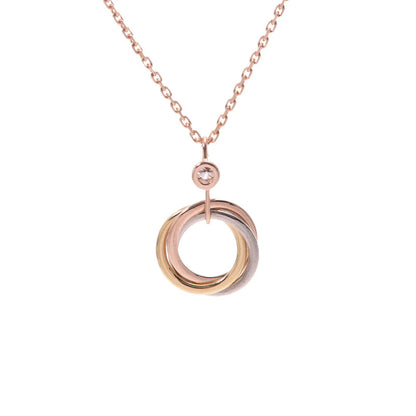 [NOBLE AURA]TRINITY SILVER GOLD PINK GOLD NECKLACE