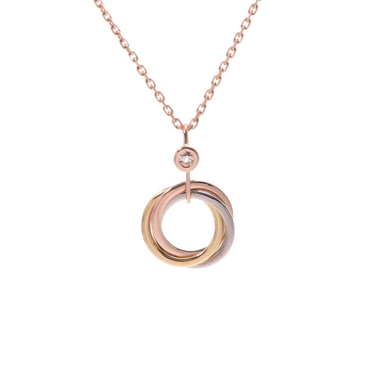 [NOBLE AURA]TRINITY SILVER GOLD PINK GOLD NECKLACE