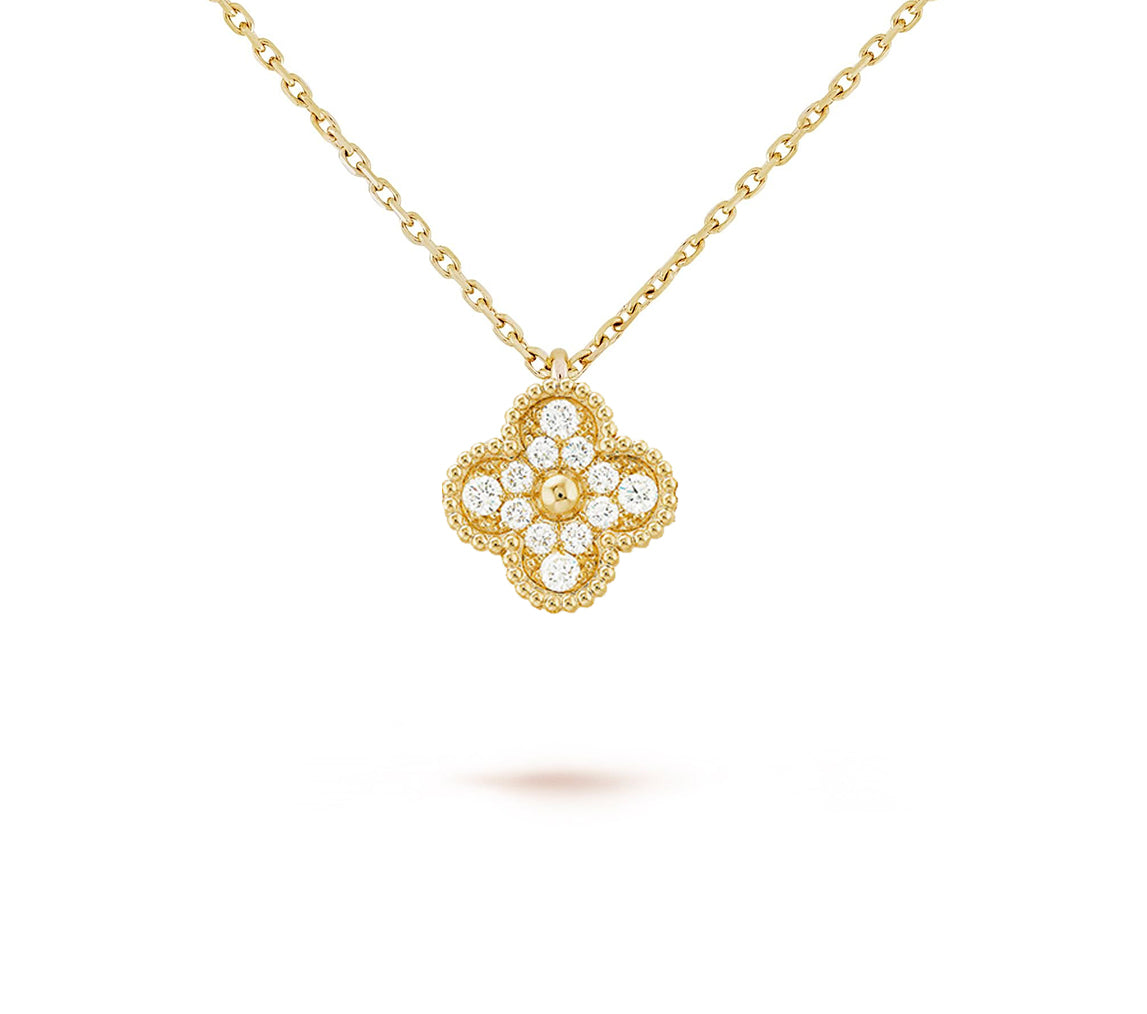 [NOBLE AURA]CLOVER MINI 9.5MM CARNELIANS NECKLACE COLLECTION