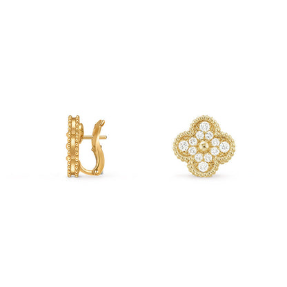 [NOBLE AURA]CLOVER 15MM MOP EARRINGS COLLECTION