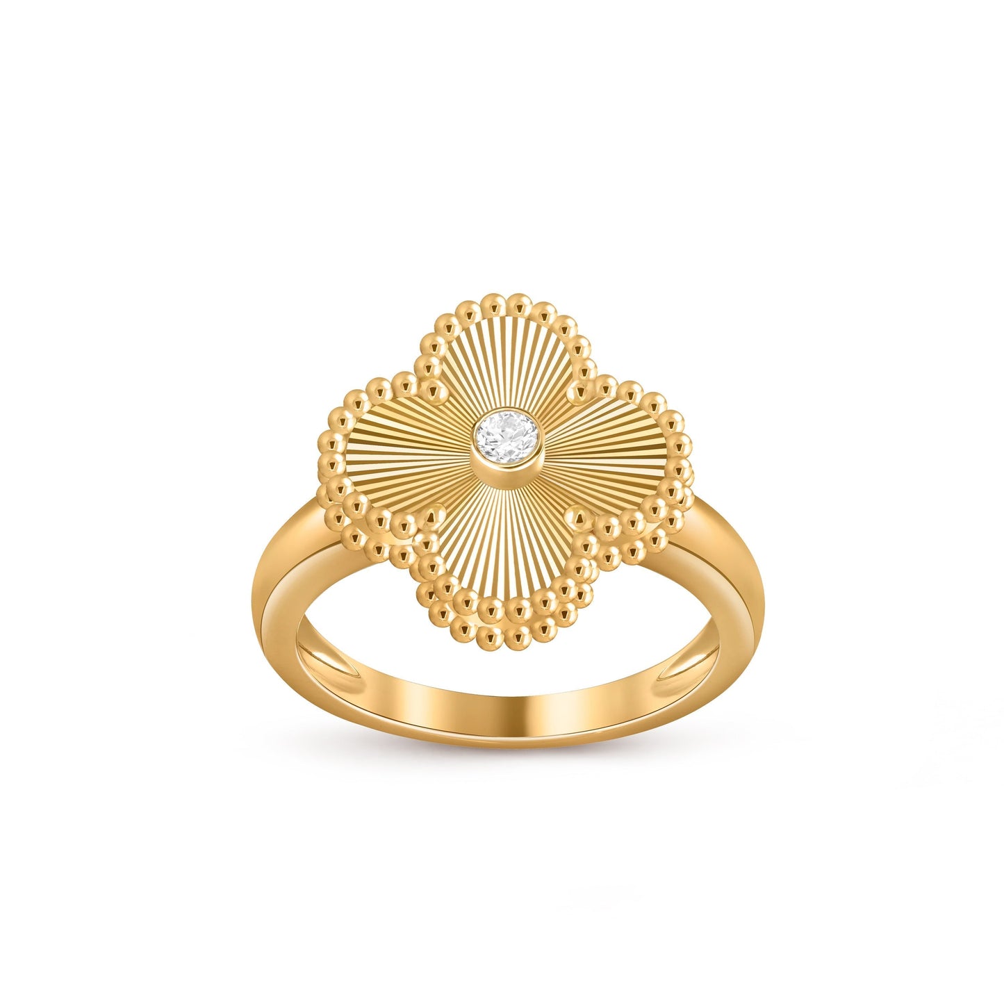 [NOBLE AURA]CLOVER DIAMOND RING GOLD COLLECTION