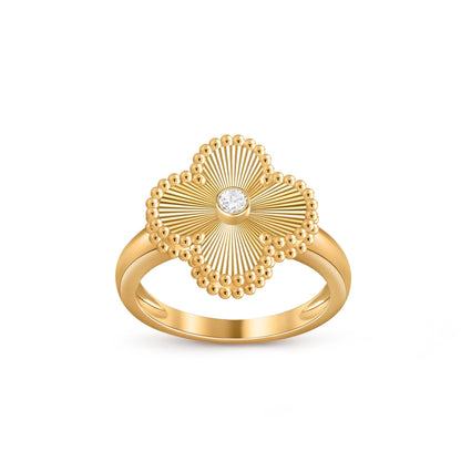 [NOBLE AURA]CLOVER DIAMOND RING GOLD COLLECTION