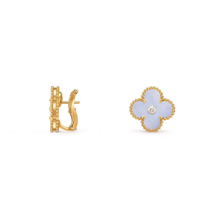 [NOBLE AURA]CLOVER 15MM MOP DIAMOND EARRINGS COLLECTION