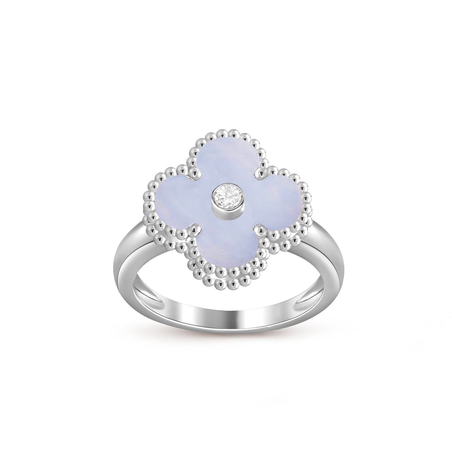 [NOBLE AURA]CLOVER SILVER DIOMND RING COLLECTION