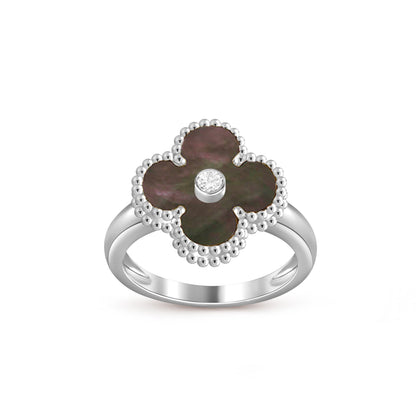 [NOBLE AURA]CLOVER SILVER DIOMND RING COLLECTION