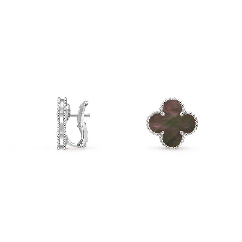 [NOBLE AURA]CLOVER SILVER 15MM MOP EARRINGS COLLECTION