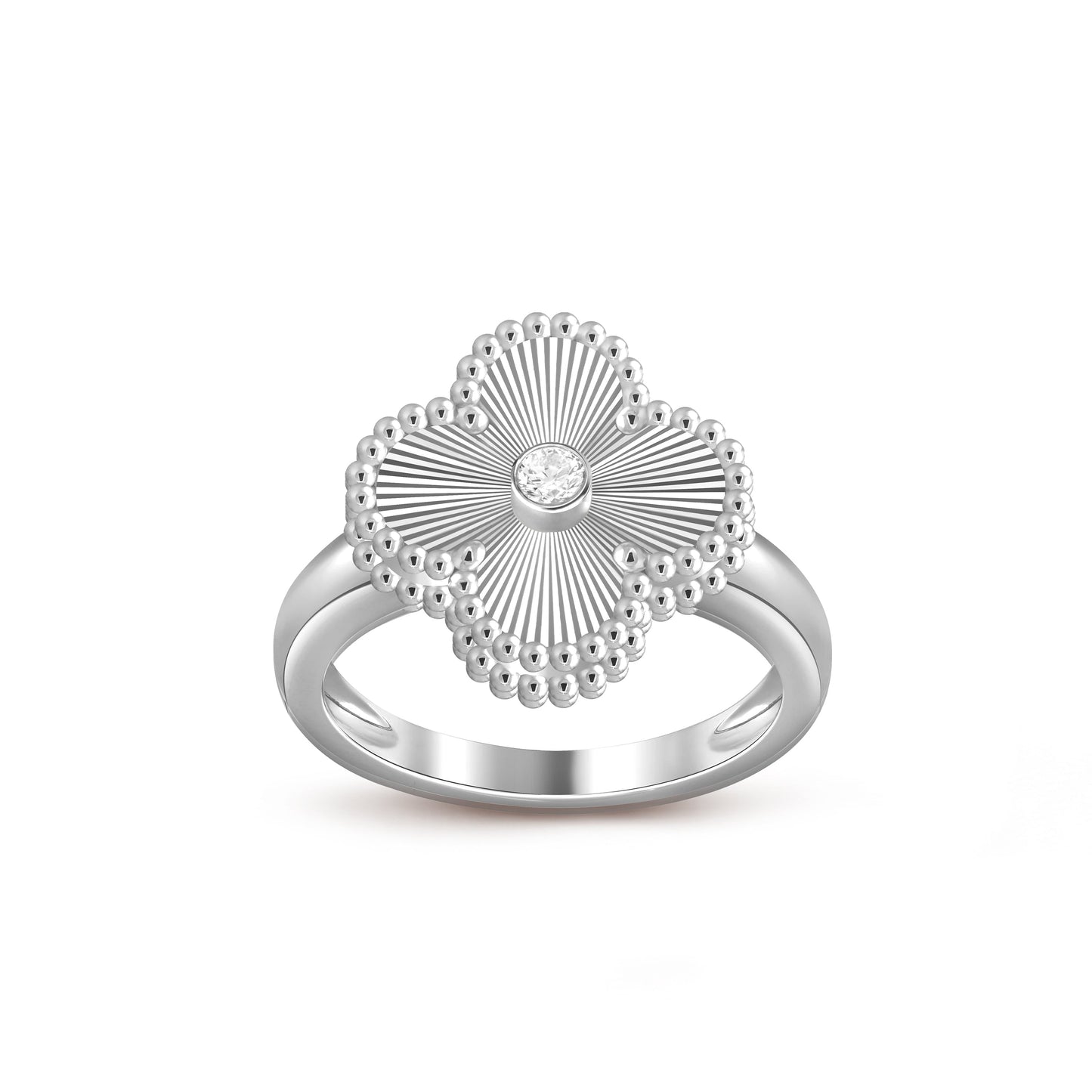 [NOBLE AURA]CLOVER SILVER DIOMND RING COLLECTION