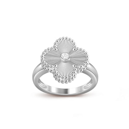 [NOBLE AURA]CLOVER SILVER DIOMND RING COLLECTION