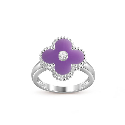 [NOBLE AURA]CLOVER SILVER DIOMND RING COLLECTION