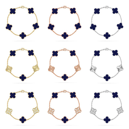 [NOBLE AURA]CLOVER 5 MOTIF LAPIS LAZULI BRACELET COLLECTION