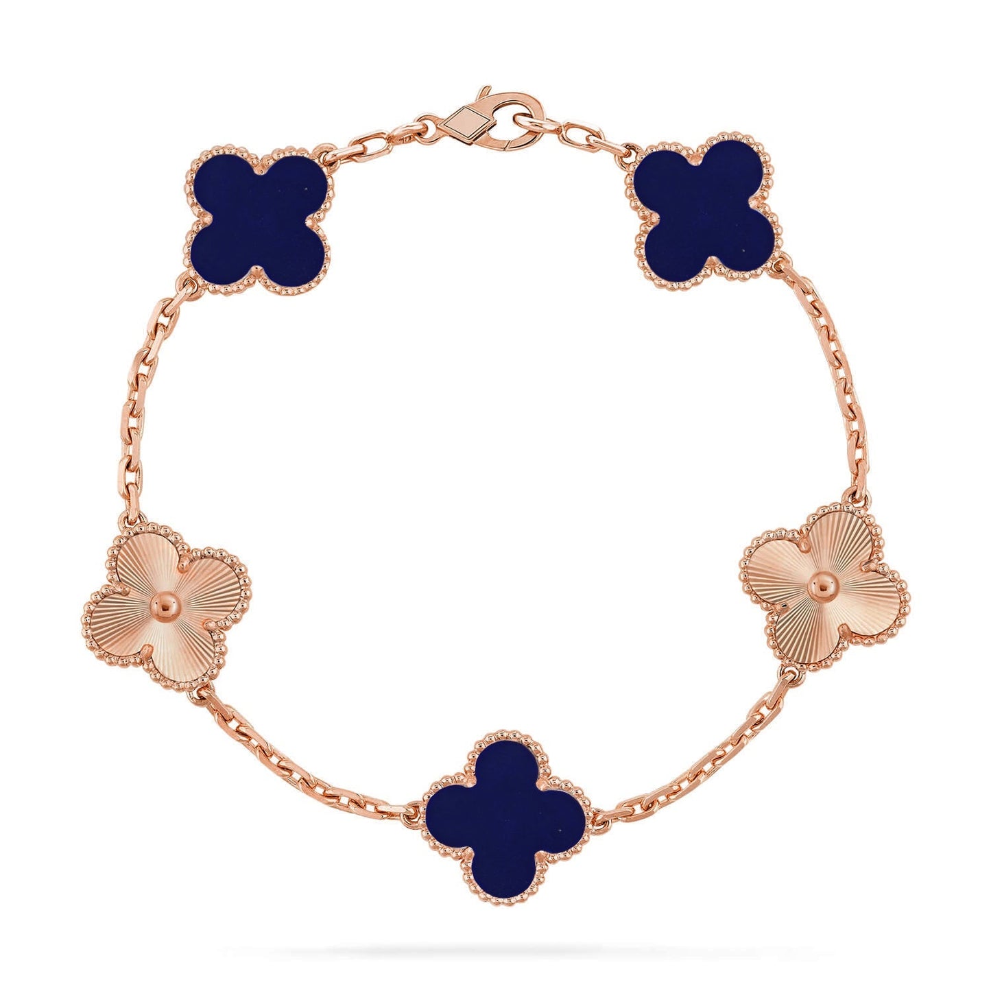 [NOBLE AURA]CLOVER 5 MOTIF LAPIS LAZULI BRACELET COLLECTION