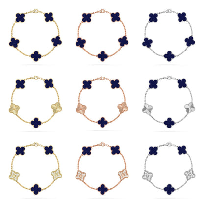[NOBLE AURA]CLOVER 5 MOTIF LAPIS LAZULI BRACELET COLLECTION