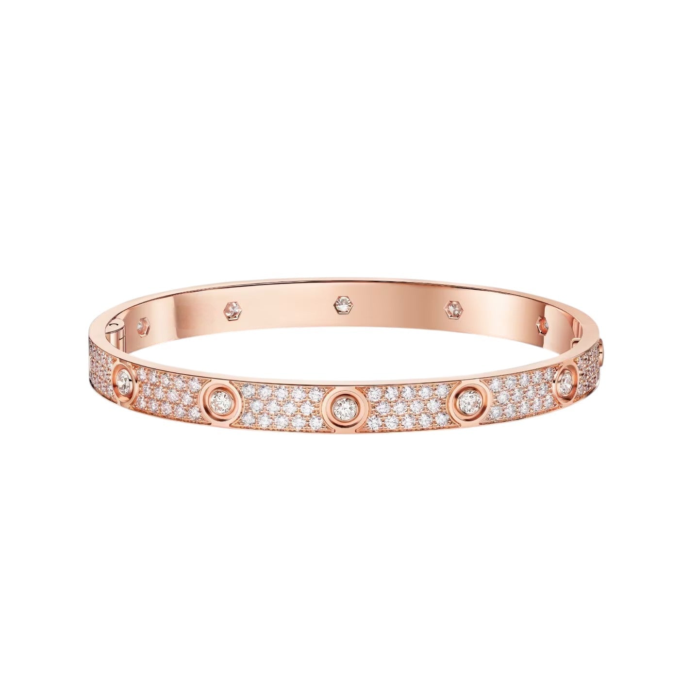 [NOBLE AURA]LOVE BRACELET 6.1MM DIAMOND-PAVED 10 BIG DIAMONDS