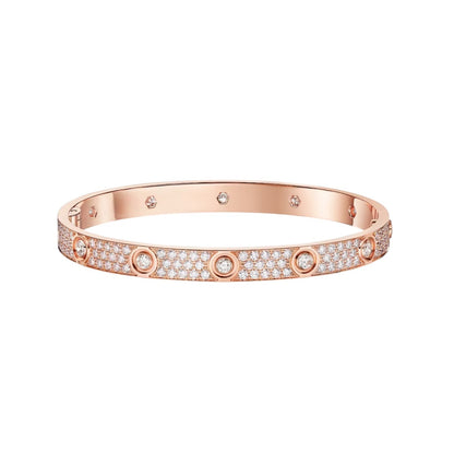 [NOBLE AURA]LOVE BRACELET 6.1MM DIAMOND-PAVED 10 BIG DIAMONDS