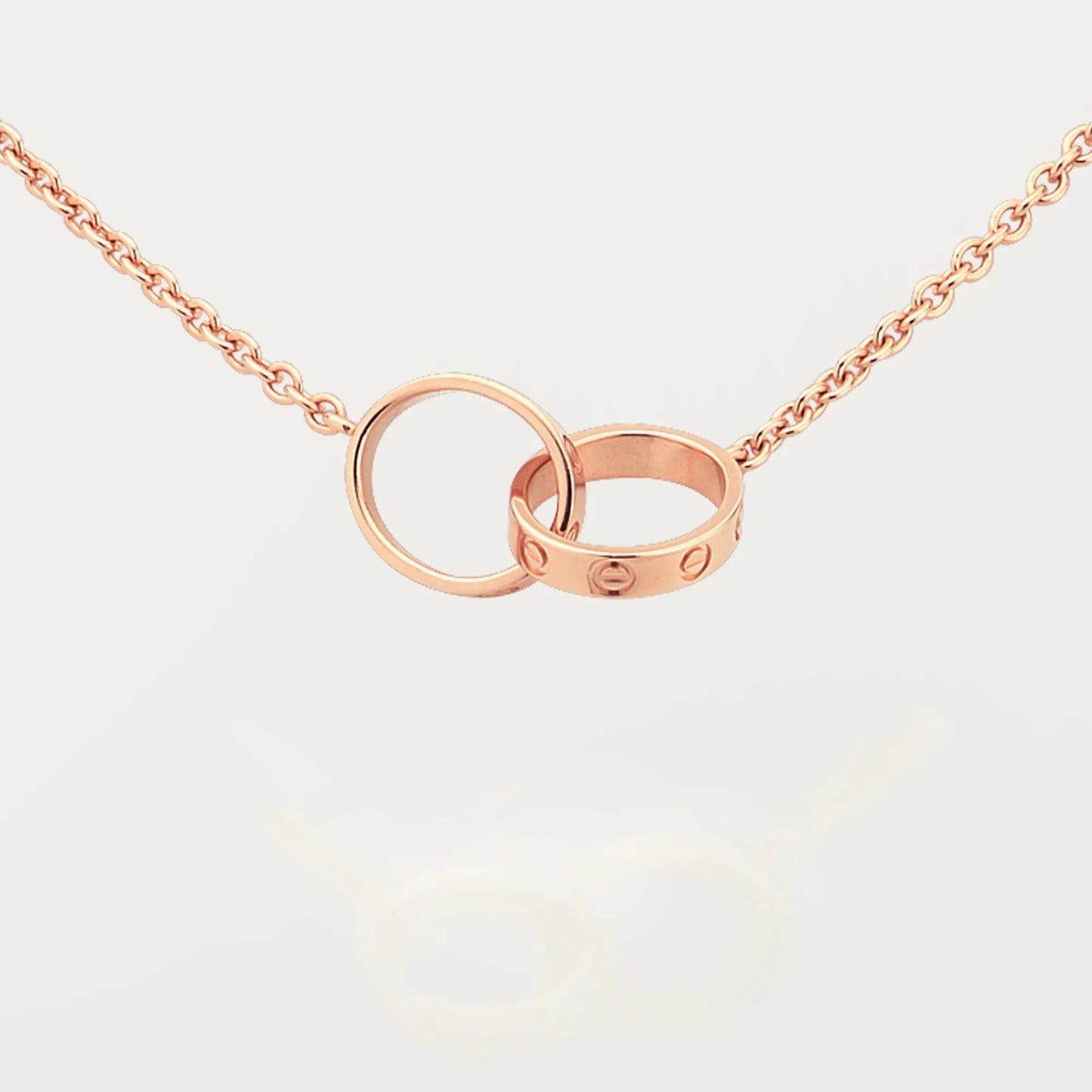 [NOBLE AURA] LOVE DOUBLE RING NECKLACE