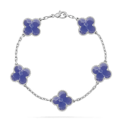 [NOBLE AURA]CLOVER 5 MOTIF BLUE VEINS BRACELET COLLECTION