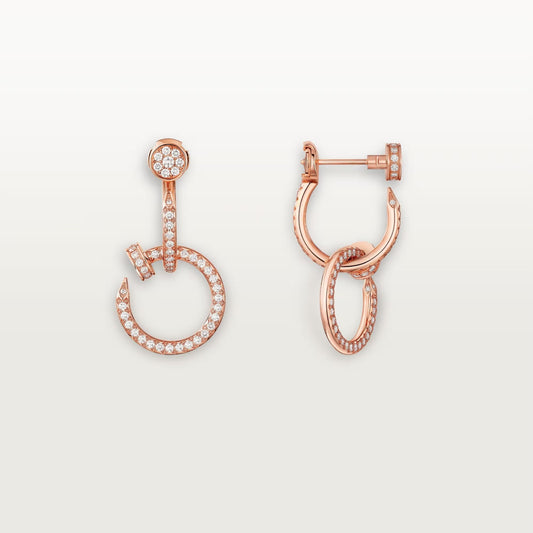 [NOBLE AURA] JUSTE FULL DIAMOND DOUBLE EARRINGS